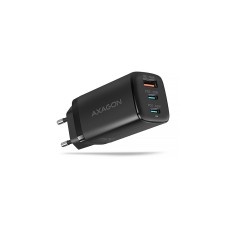 AXAGON ACU-DPQ65, GaN nabíječka do sítě 65W, 3x port (USB-A + dual USB-C), PD3.0/QC4+/PPS/Apple, černá