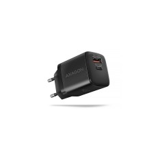 AXAGON ACU-PQ20, nabíječka do sítě 20W, 2x port (USB-A + USB-C), PD3.0/PPS/QC4+/AFC/Apple, černá