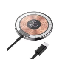 1stCOOL bezdrátová přenosná Qi nabíječka 15 W, MagSafe, USB-C, černá
