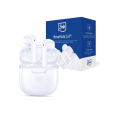 3mk MovePods 5.4 bezdrátová stereo sluchátka Bluetooth, bílá