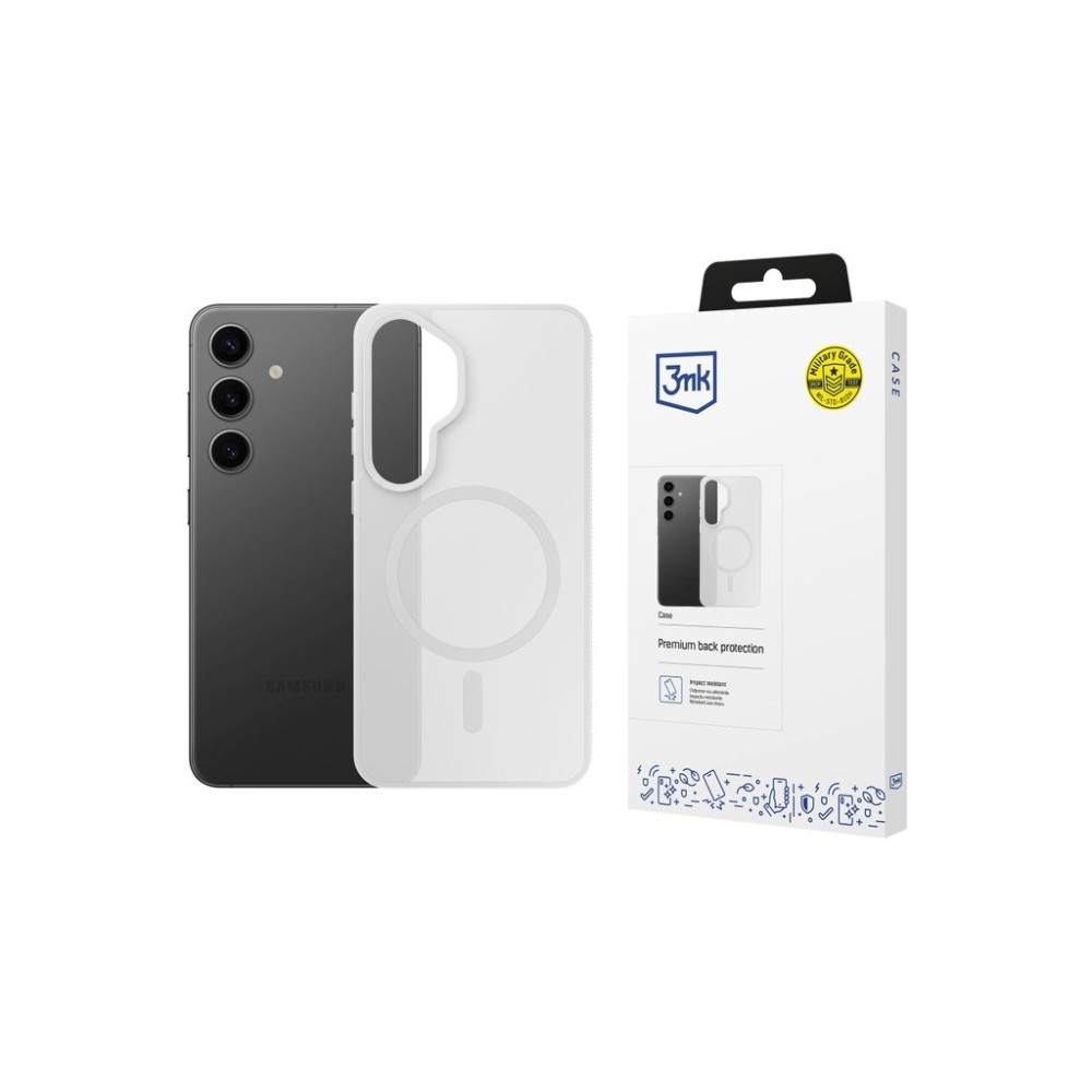 3mk ochranný kryt Smoke MagCase White pro Samsung Galaxy S25