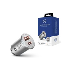 3mk nabíječka do auta - Hyper Car Charger 45W, 1x USB + 1x USB-C (PD)