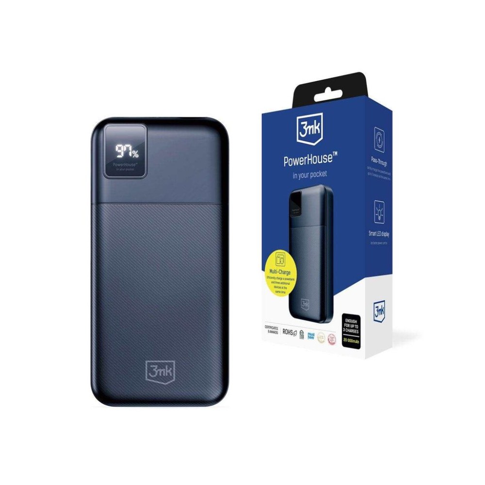 3mk powerbanka - PowerHouse 20000 mAh, USB-C + USB-A