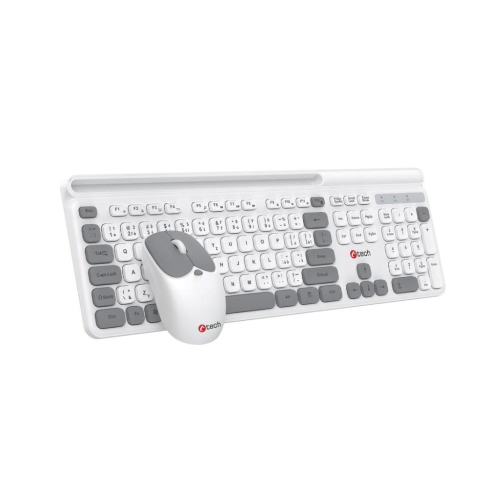 C-TECH klávesnice s myší, Bezdrátový set 2.4GHz, CZ