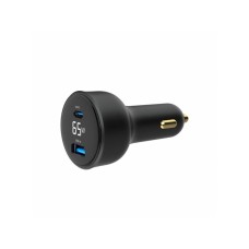 GEMBIRD Nabíječka do auta, 1x USB, 1xUSB-C, rychlo-nabíječka, QC3.0, 65 W, černá