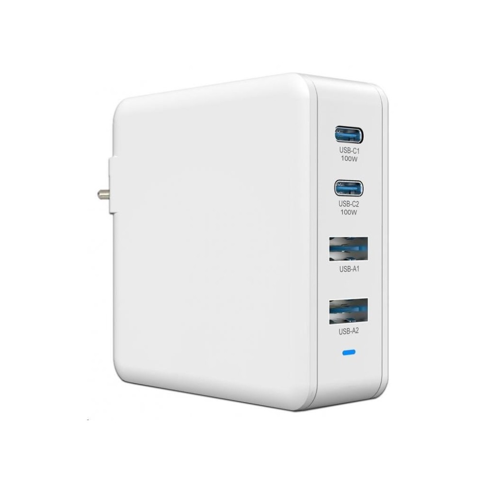 Viking nabíječka USB GaN 100W, podpora PD3.0 a QC4+, bílá