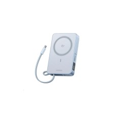 UGREEN magnetická powerbanka MagFlow 10000mAh s diplejem, Li-ion, 30W, MagSafe, 2x USB-C, stříbrná