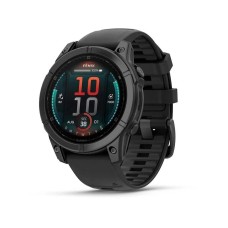 Garmin fenix® E – 47 mm, AMOLED, Slate grey steel / Černý silikonový řemínek, EU