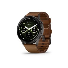 Garmin Venu 4 (45 mm) Slate / Černý silikonový řemínek a Hnědý kožený řemínek, EU