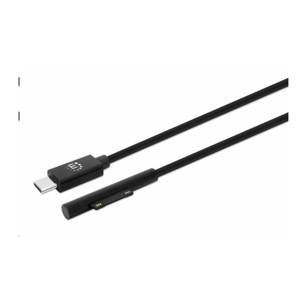 Manhattan nabíjecí kabel, Surface Connect to USB-C Charging Cable (M/M), 15 V / 3 A, 1.8m, černá