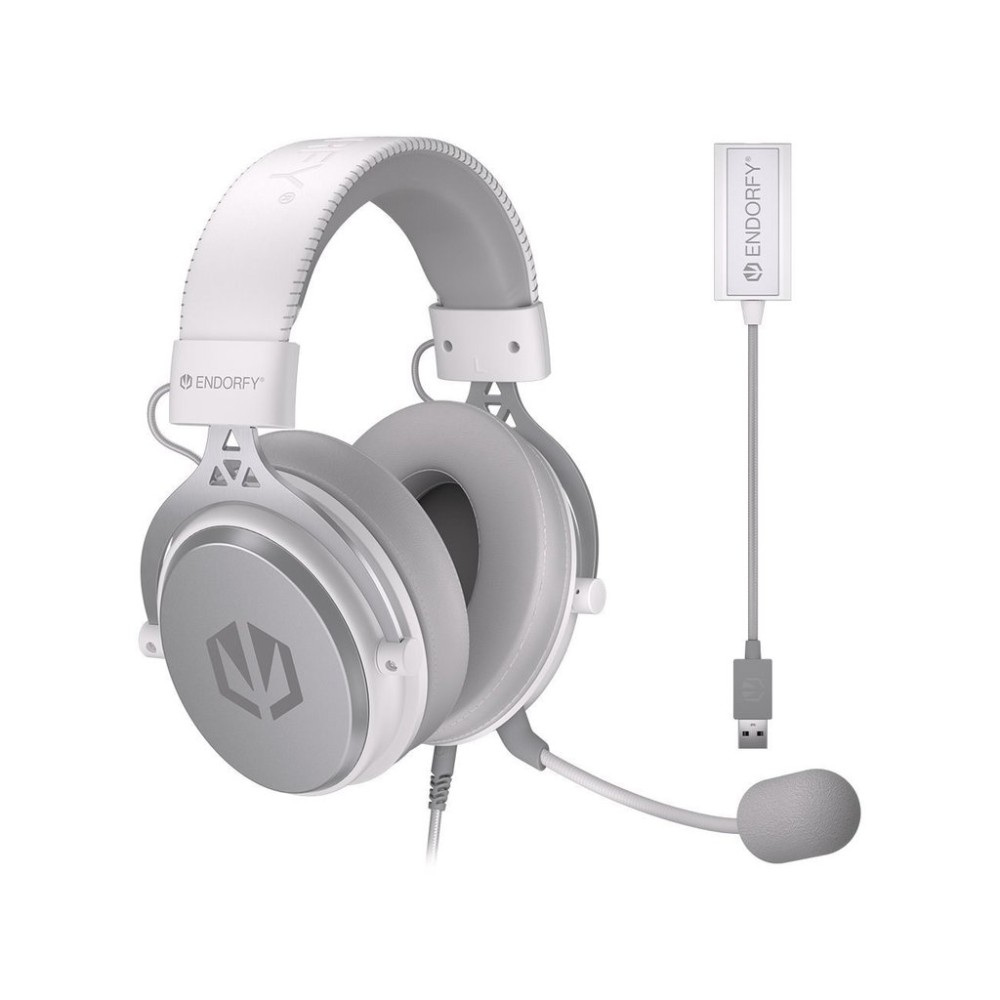 ENDORFY Sluchátka Viro Plus USB Onyx White, 3.5mm jack, USB, bílá