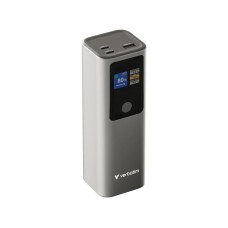 VERBATIM Powerbanka Charge 'n' Go, 27000 mAh, 2x USB-C 140W, 1x USB-A 18W, Šedá