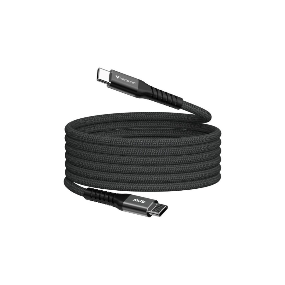 VERBATIM Kabel USB-C Sync & Charge, 60W, Magnetický, 120cm, černá