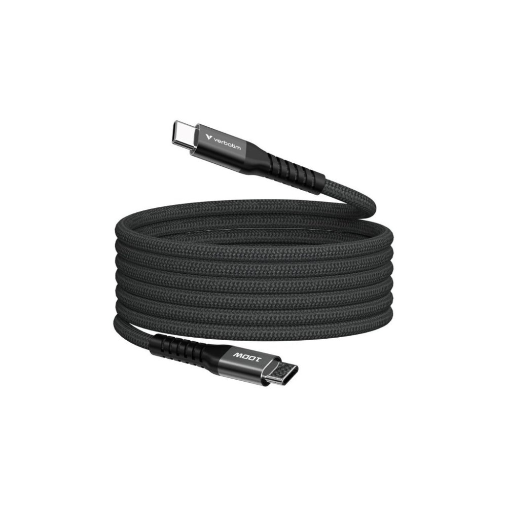 VERBATIM Kabel USB-C Sync & Charge, 100W, Magnetický, 120cm, černá