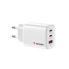 VERBATIM GaN Nabíječka Essentials 65W, 2xUSB-C, 1xUSB-A