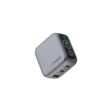 VERBATIM Mini GaN Nabíječka s displejem 65W, 2xUSB-C, 1xUSB-A, šedá