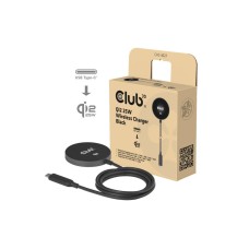 Club3D Bezdrátová nabíječka, 1x Qi2 25W, MagSafe, Qi certifikováno, černá