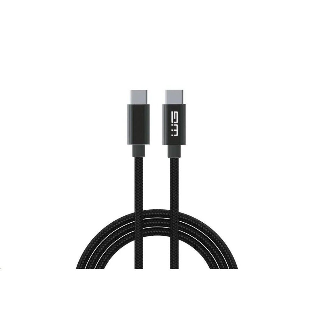 WG - Datový kabel Type-C na Type-C, 20 cm, 3 A, černá