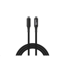 WG - Datový kabel Type-C na Type-C, 1 metr, 5 A, 240 W, 40Gbps, USB4, černá