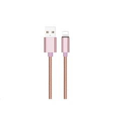 WG - Datový kabel Lightning na USB-A, 1 metr, růžová
