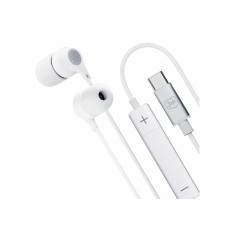 3mk sluchátka - Wired Earphones USB-C, bílá