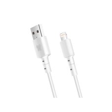 Datový a nabíjecí kabel Bonbon s konektory USB/Lightning, 1 metr, bílý