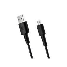 Datový a nabíjecí kabel Bonbon USB/micro USB, 1 m, černý