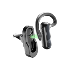 Bluetooth headset Cellularline CAR FLAT včetně nabíjecí základny do auta, černý