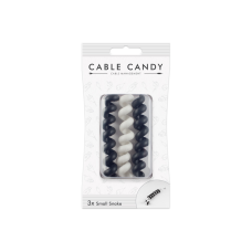 Kabelový organizér Cable Candy Small Snake, 3 ks, černý a bílý