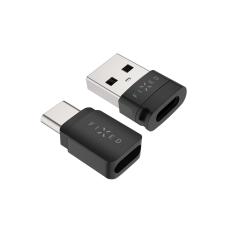 Hliníkový USB-C/C a USB-C/U Data blocker 2in1 FIXED, černý