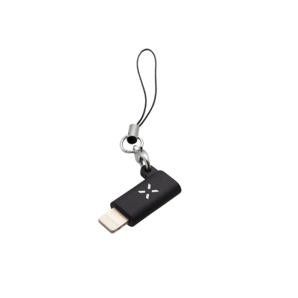 Redukce FIXED Link pro nabíjení a datový přenos z microUSB na Lightning, černá
