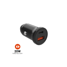 Autonabíječka FIXED s USB‑C a USB výstupem a podporou PD, 20W