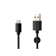 Datový a nabíjecí kabel FIXED s konektory USB/micro USB, 1 m, černý