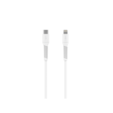 Nabíjecí a datový Liquid Silicone kabel FIXED USB-C/Lightning, PD, 60W, 1,2 m, bílý