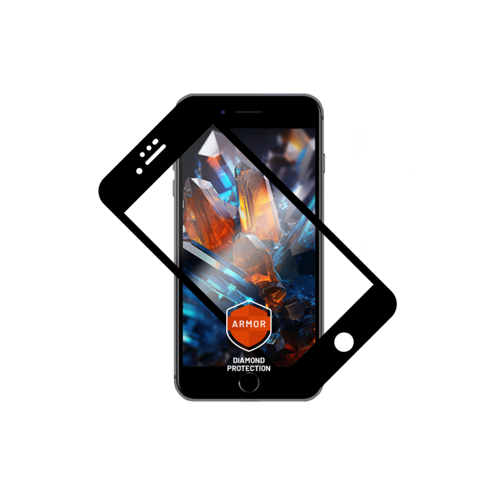 Prémiové ochranné tvrzené sklo FIXED Armor s aplikátorem pro Apple iPhone 7/8/SE (2020/2022), černé