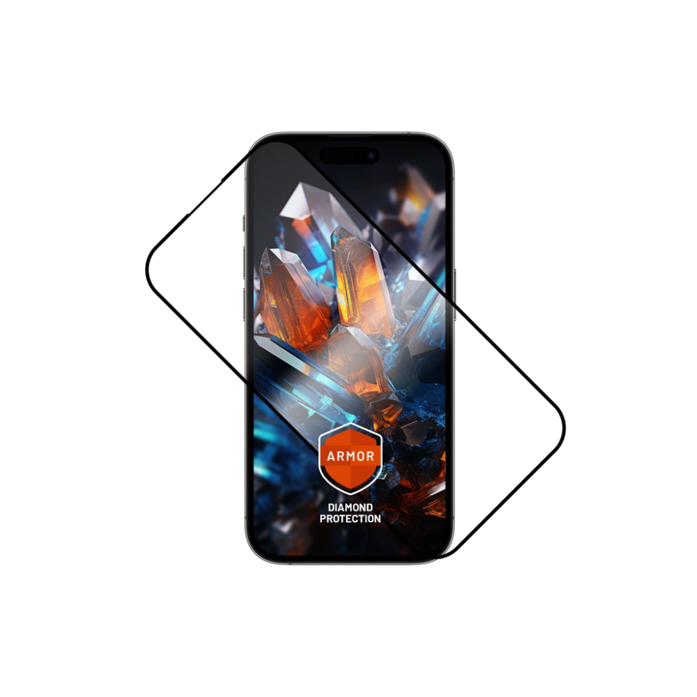 Ultra odolné tvrzené sklo FIXED Armor s Anti-dust aplikátorem a AR vrstvou pro Apple iPhone 15 Pro, černé
