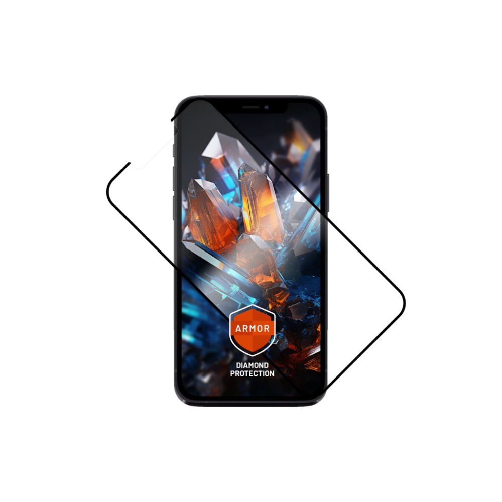Ultra odolné tvrzené sklo FIXED Armor s Anti-dust aplikátorem a AR vrstvou pro Apple iPhone 17e/16e/14/13/13 Pro, černé