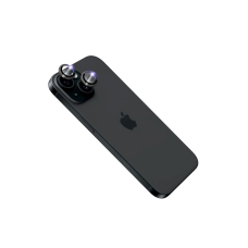 Safírová ochrana čoček fotoaparátů FIXED Sapphire Camera Glass pro Apple iPhone 15/15 Plus, černá