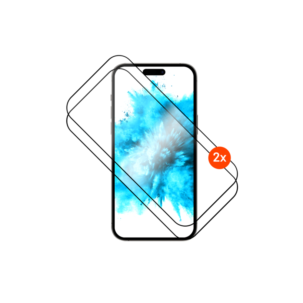 Tvrzené sklo FIXED Full-Cover s aplikátorem pro Apple iPhone 17, 2ks, černé