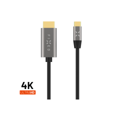 Video kabel FIXED s konektory USB-C/HDMI, USB-C 3.1 Gen 2 18Gbps, HDMI 2.0 4K60Hz, 2m, šedý