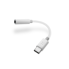 Redukce FIXED LINK pro připojení sluchátek z USB-C na 3,5mm jack s DAC chipem, bílá