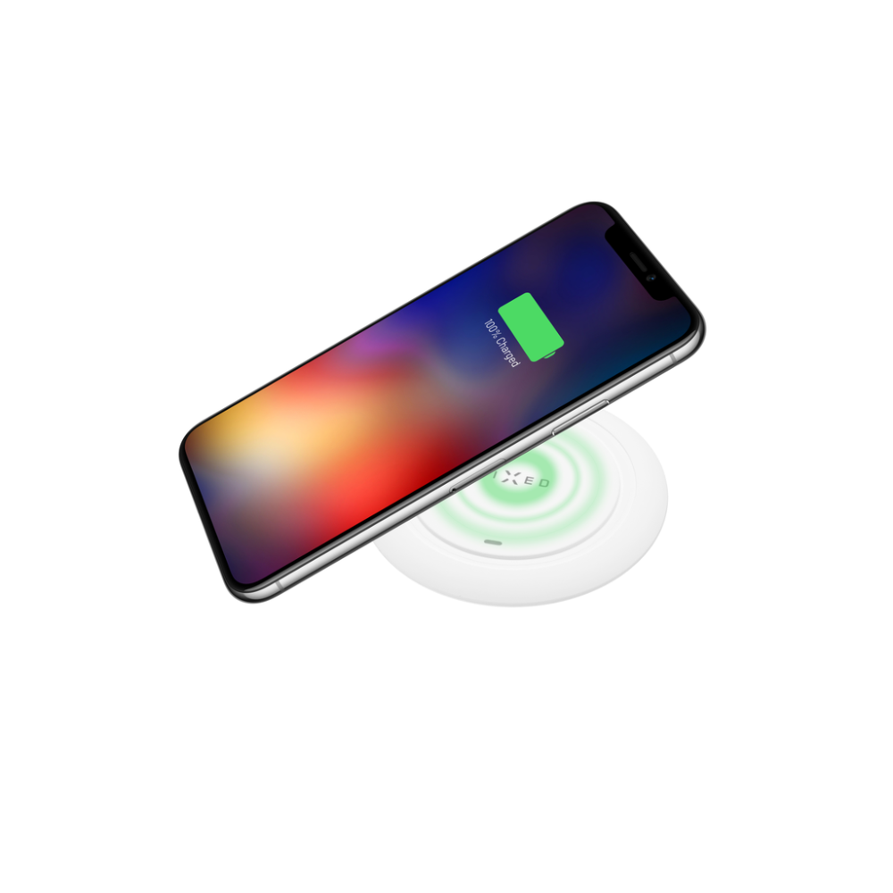 Podložka pro rychlé bezdrátové nabíjení telefonu FIXED Pad, 10W, bílá