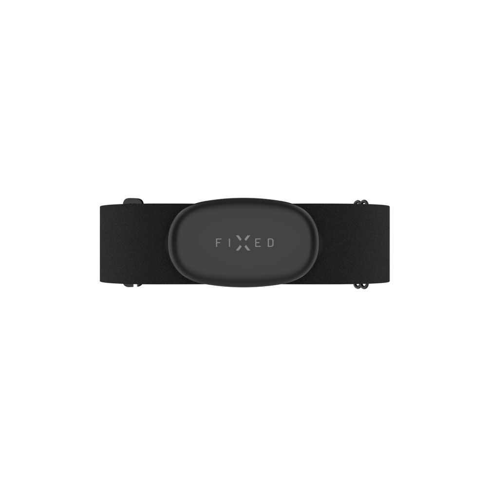 Hrudní pás s měřením srdečního tepu FIXED Pulse Dual, HR+HRV měření, černý