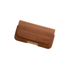 Horizontální kožené pouzdro FIXED Posh se zavíráním, velikost 6XL+, hnědé