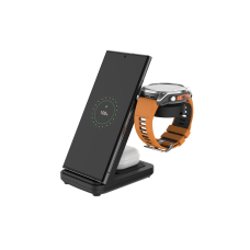 Stojánek FIXED Powerstation pro Garmin s bezdrátovým nabíjením až pro 3 zařízení, 15W+5W+2.5W, černý