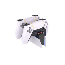 Dobíjecí stanice FIXED pro dva ovladače DualSense PlayStation 5, černo-bílá