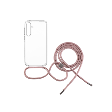 Pouzdro FIXED Pure Neck s růžovou šňůrkou na krk pro Samsung Galaxy A35 5G