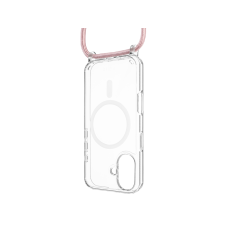 Pouzdro FIXED MagPure Neck s růžovou šňůrkou na krk pro Apple iPhone 16 Plus
