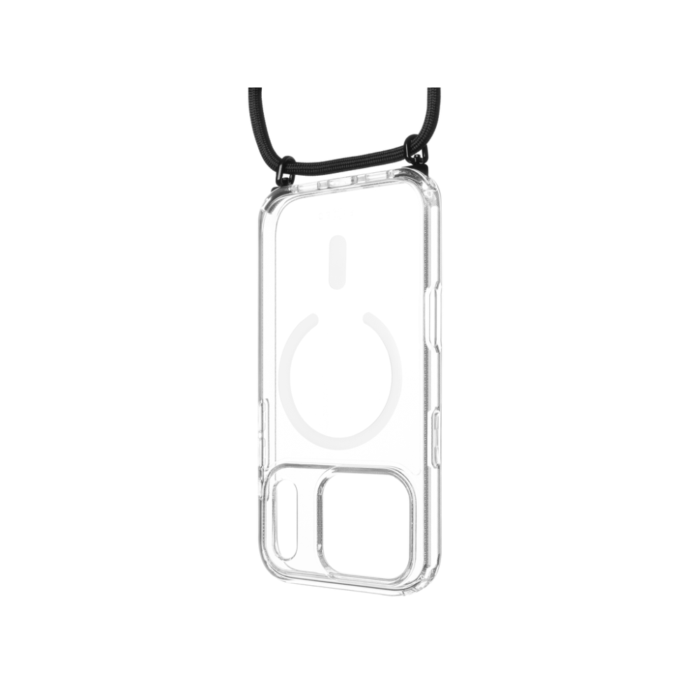 Pouzdro FIXED MagPure Neck s černou šňůrkou na krk pro Apple iPhone 17 Pro