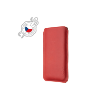 Tenké pouzdro FIXED Slim vyrobené z pravé kůže pro Apple iPhone 12/12 Pro/13/13 Pro, červené